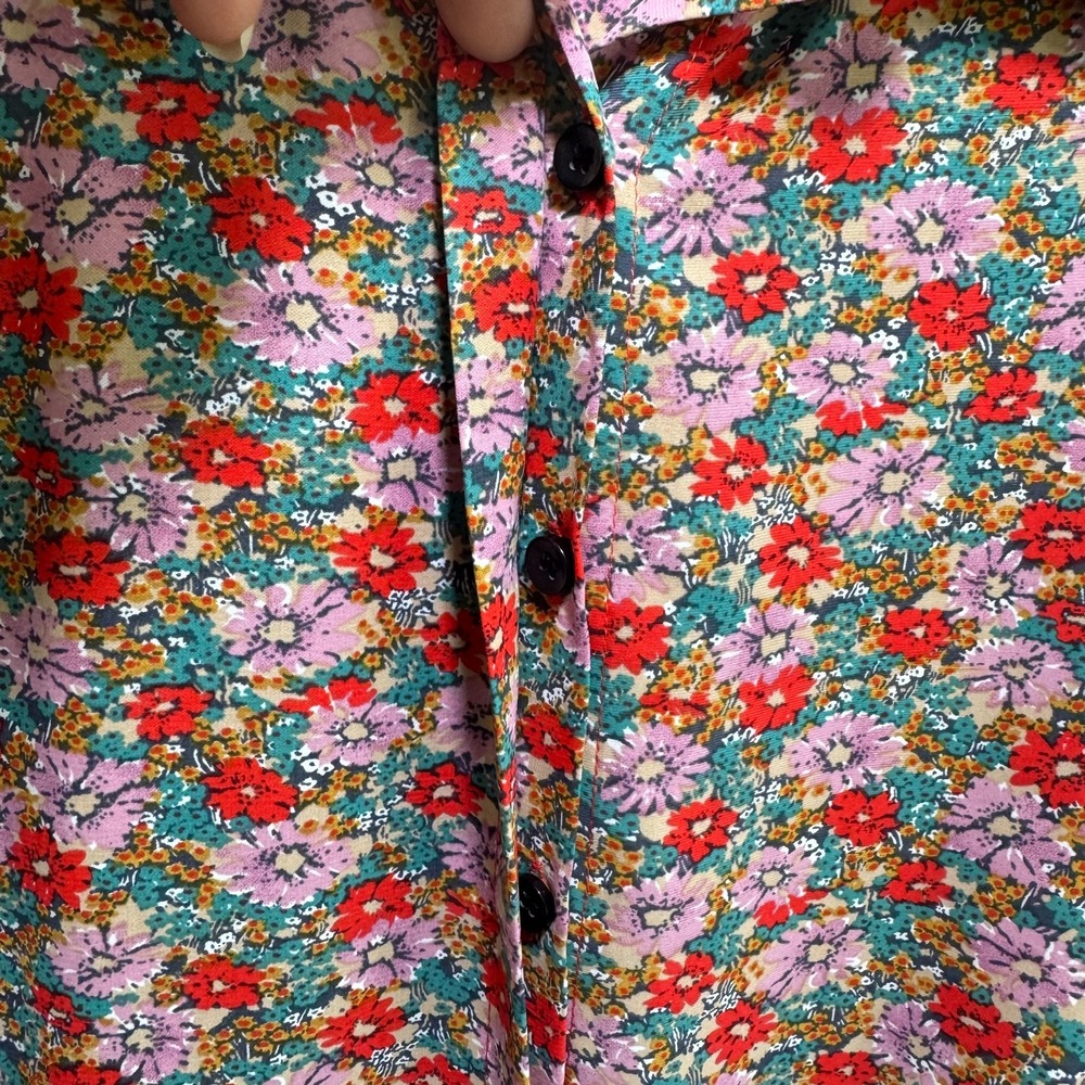Natural Life Cottagecore Tiered Oversized Prairie Maxi Dress M Multicolor Pocket - Picture 6 of 10